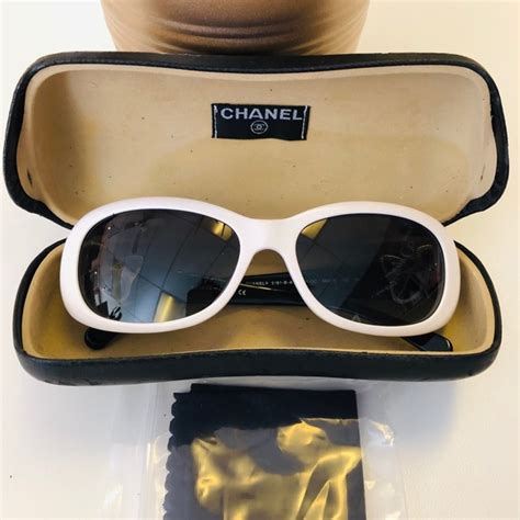 authentic chanel sunglasses online|Chanel sunglasses with on side.